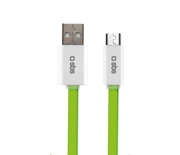 SBS microUSB - USB 1,5m plaski zielony - 1442486 - zdjęcie